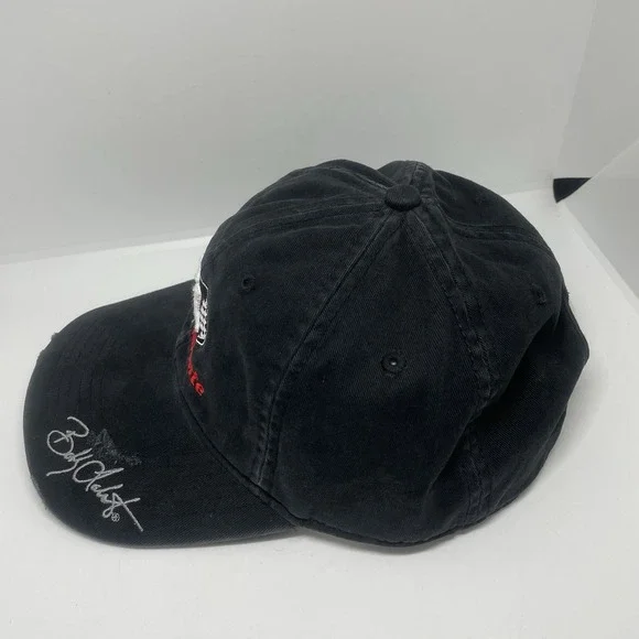 NEW Bobby Labonte BL distressed Black Cap official Race Shop Racing Sample Hat - Picture 2 of 7